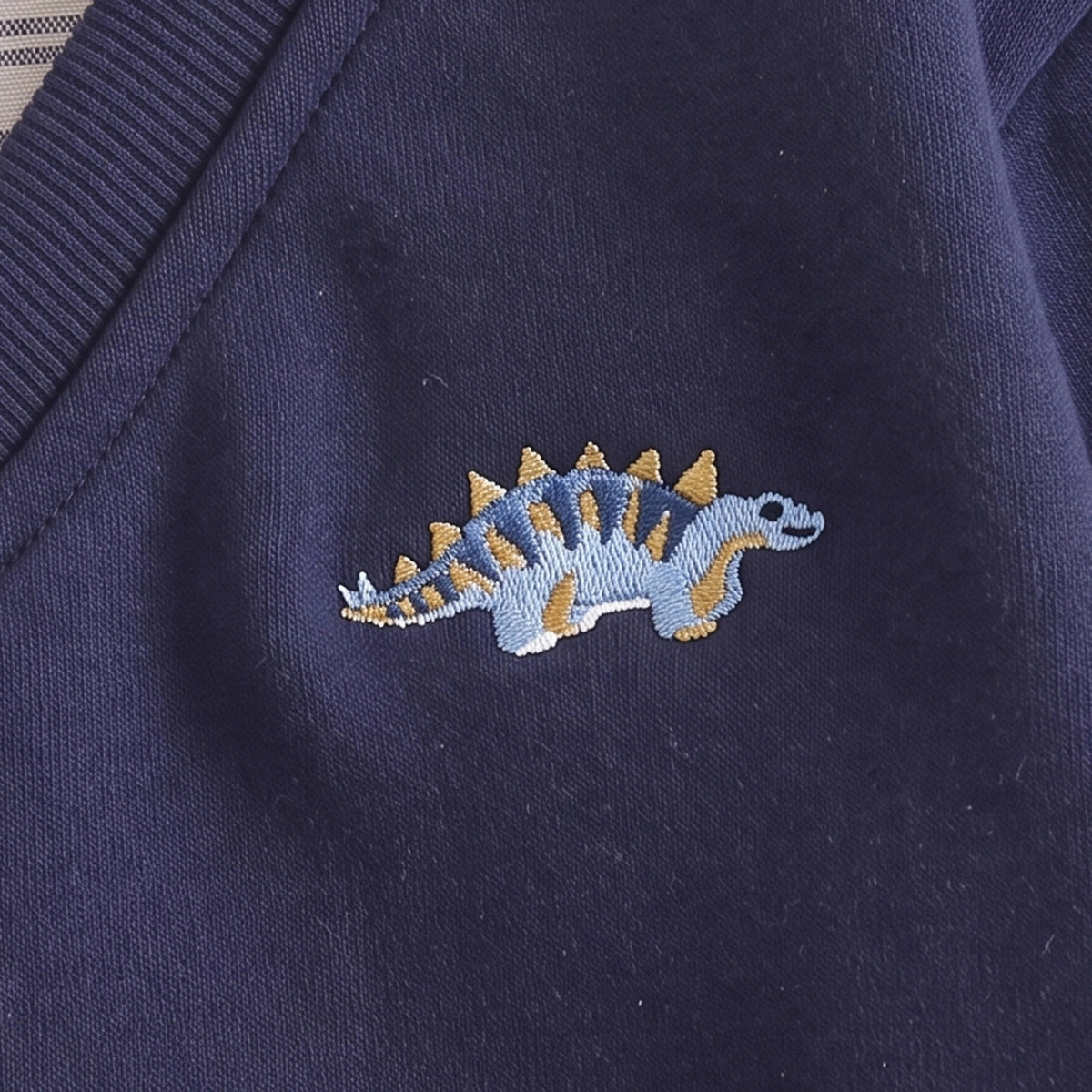 Boys Navy Blue Embroidered Long Sleeve Sweater Sweaters & Cardigans