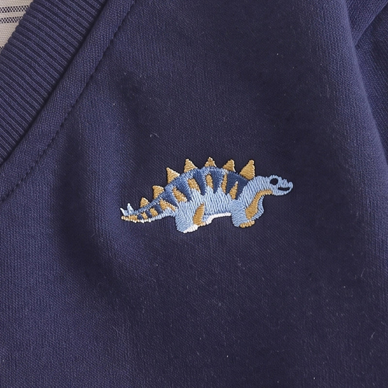 Boys Navy Blue Embroidered Long Sleeve Sweater Sweaters & Cardigans