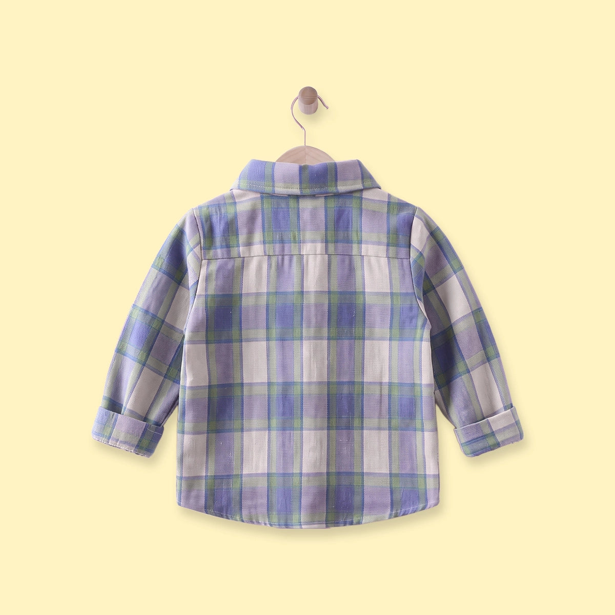 Boys Blue Checked Long Sleeve Shirt Shirts