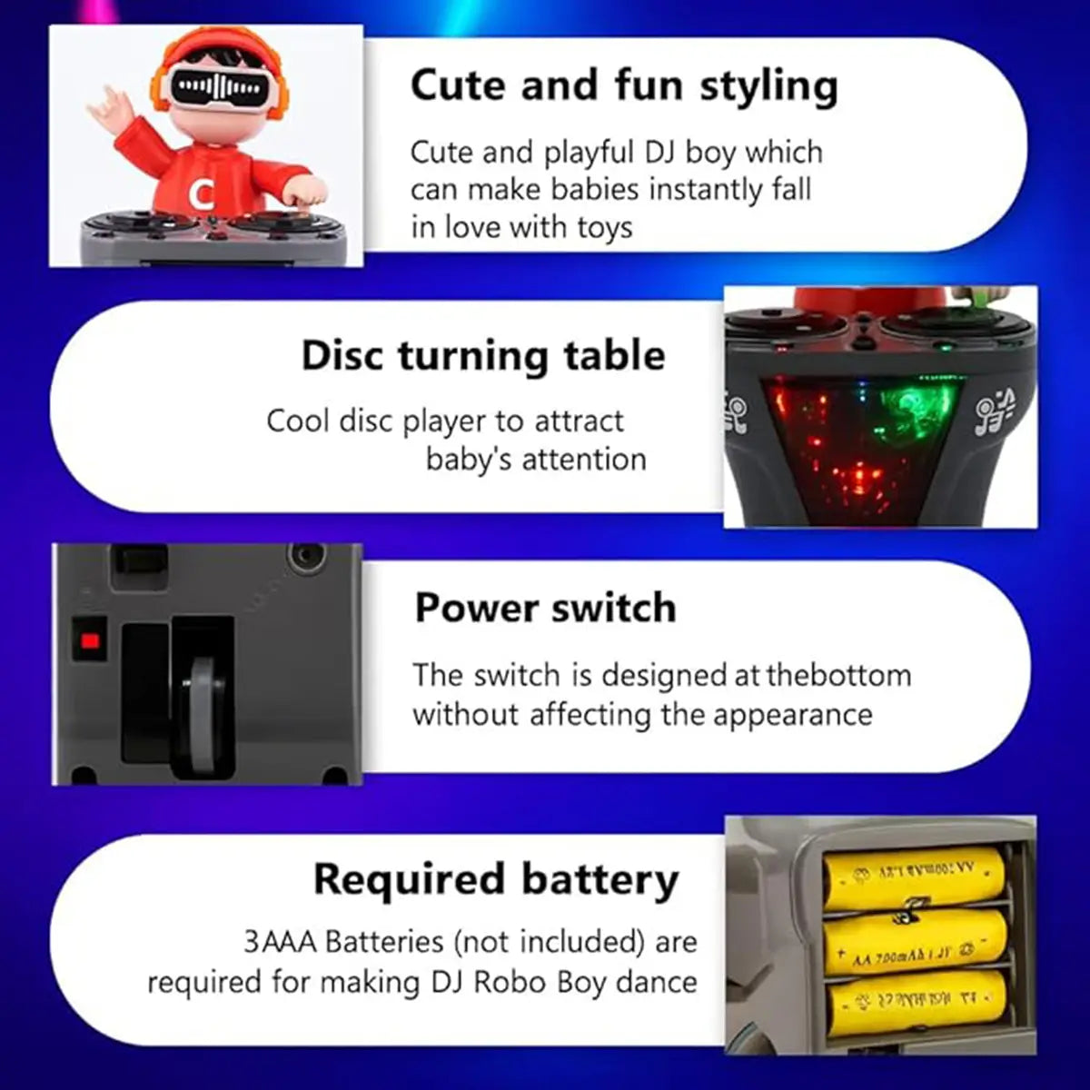 Kids Red DJ Robot Interactive Toy with LED Lights & Sensors Trending Accessories