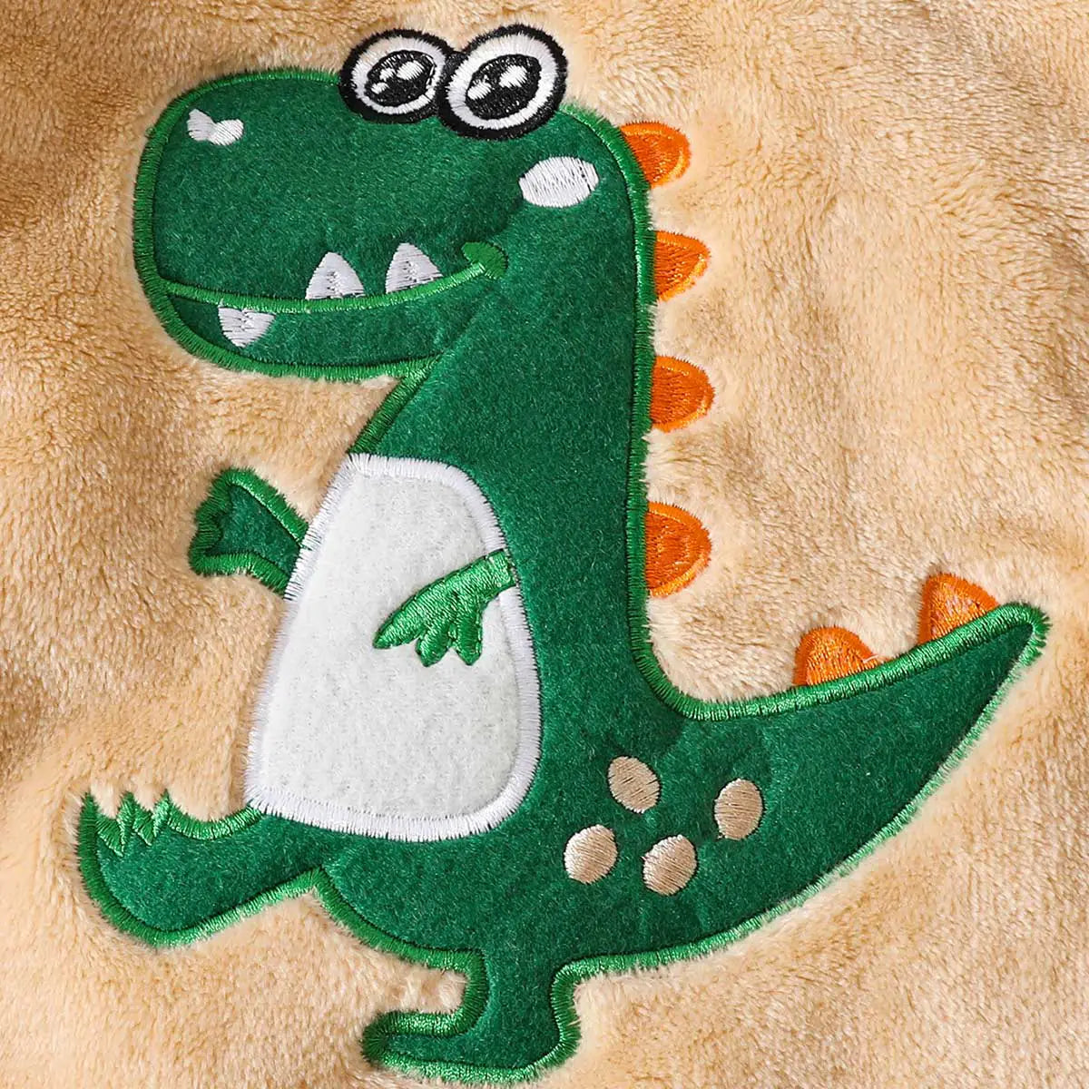 Boys Beige Dinosaur Embroidered Sweatshirt With Jogger Co-ord Set 2 pc. Sets