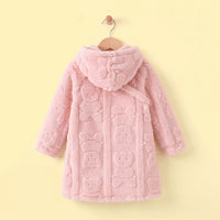 Girls Pink Self-Design Hooded A-line Dress With Sling Bag Casual Dresses
