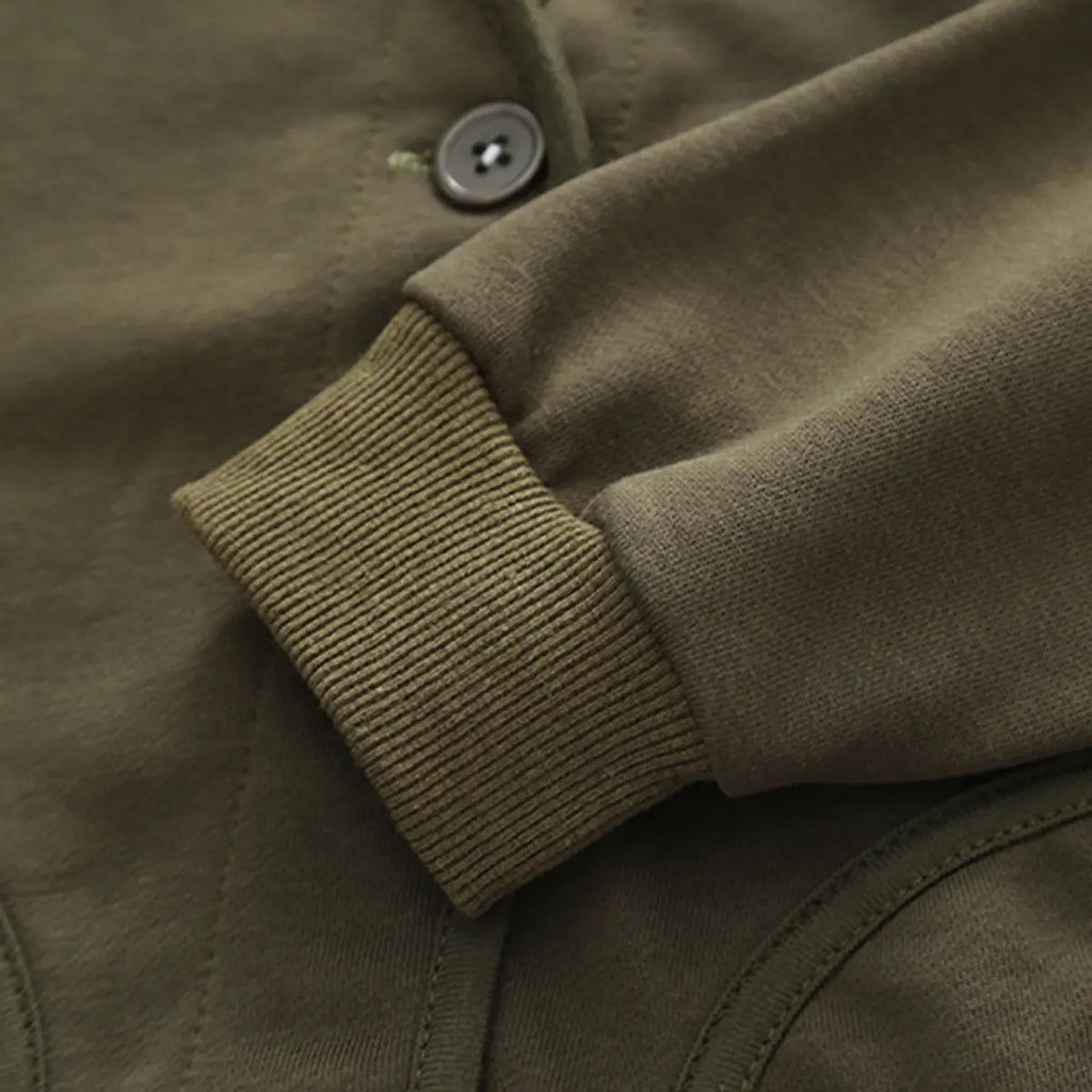Boys Olive Green Cardigan With Shirt & Dark Brown Jogger Sets Sets
