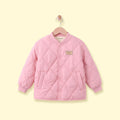 Girls Light Pink Long Sleeve Quilted Jacket Coats & Jackets Light Pink 3-4 Y