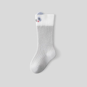 Pack of 6 Girls Multicolor Animal Motif Calf Length Cotton Socks Socks