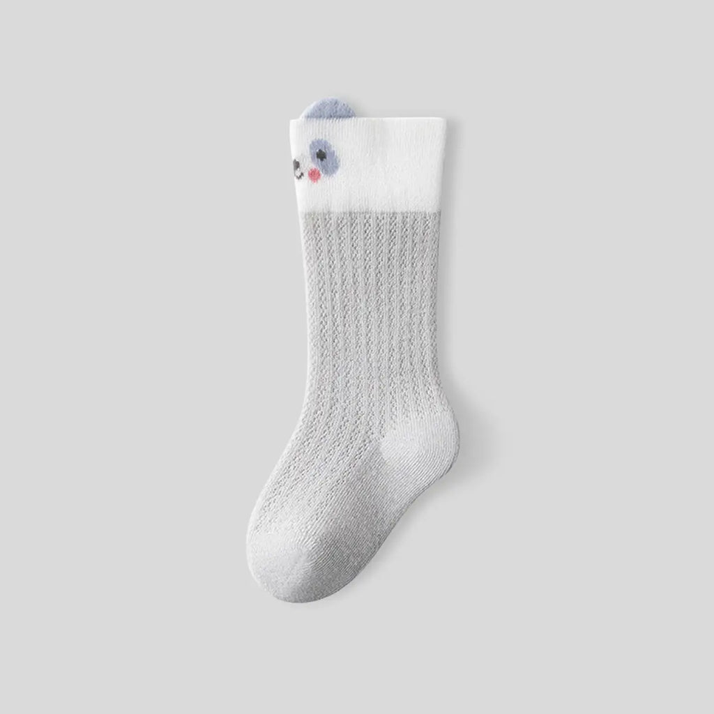Pack of 6 Girls Multicolor Animal Motif Calf Length Cotton Socks Socks