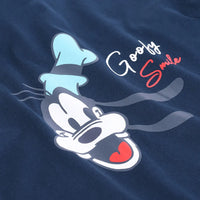 Boys Navy Blue Goofy Print T-Shirt With Shorts Sets Sets