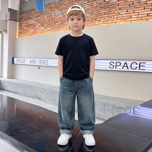Boys Light Blue Relaxed Fit Denim Jeans Pants Light Blue 3-4 Y