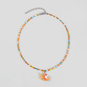 Pack Of 3 Girls Multicolour Fish Motif Beaded Necklace Sets Necklace and Chains