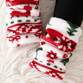 Girls White Self-Design Christmas Patterns Hooded Sweatshirt With Leggings Sets 2 pc. Sets