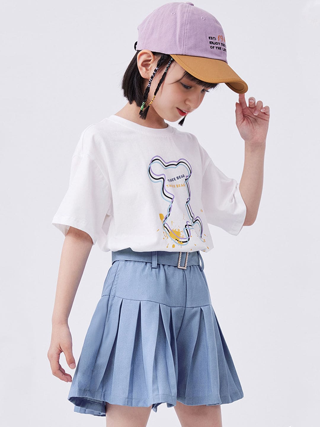 Girls Printed Oversized Casual T-shirt Tshirts   