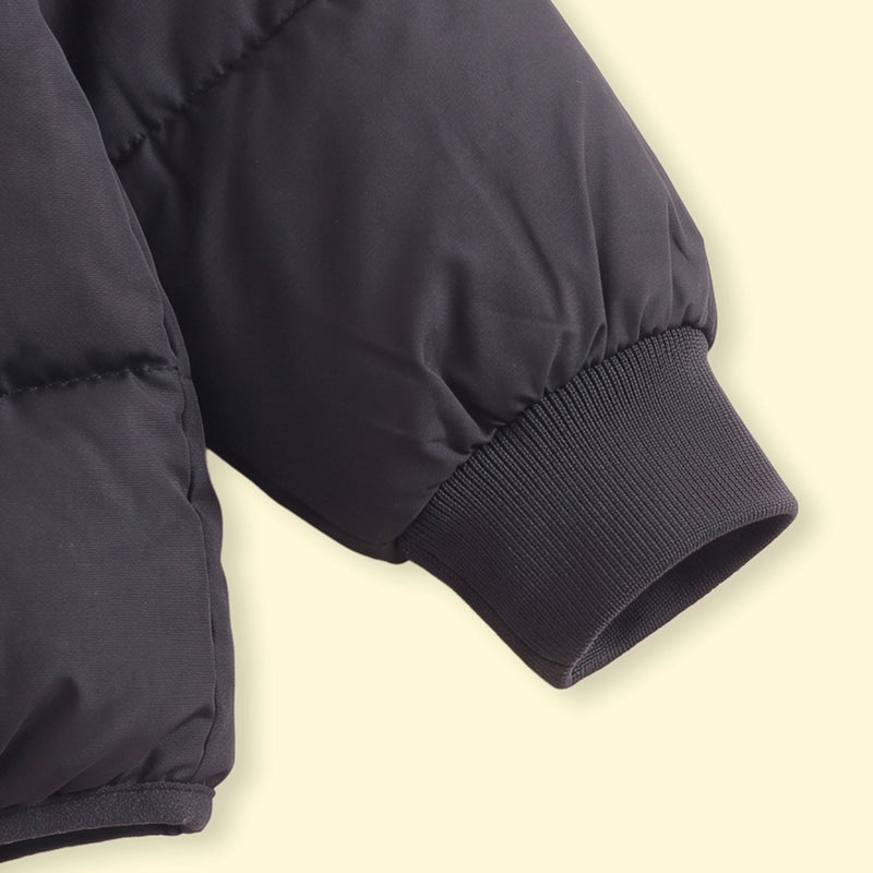 Boys Black Quilted Hooded Zip-up Jacket Coats & Jackets