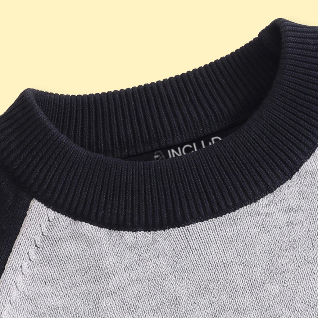 Boys Grey Bear Typographic Knitted Sweater Sweaters & Cardigans