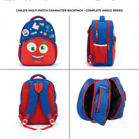 Kids Blue & Red Cartoon Face School Backpack Trending Accessories
