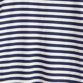 Boys Black Short Sleeves Blue And White Striped T-Shirt Tshirts