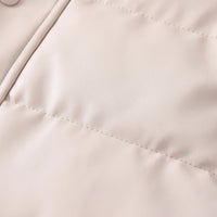 Boys Off White Sleeveless Quilted Puffer Jacket Coats & Jackets
