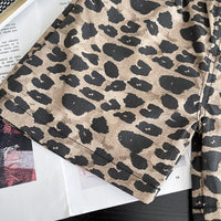 Boys Light Brown Leopard Print Polo T-Shirt & Shorts Co-ord Sets Sets
