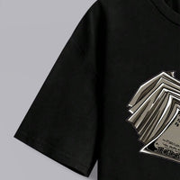 Boys Black Print Graphic Short Sleeves T-Shirt Tshirts