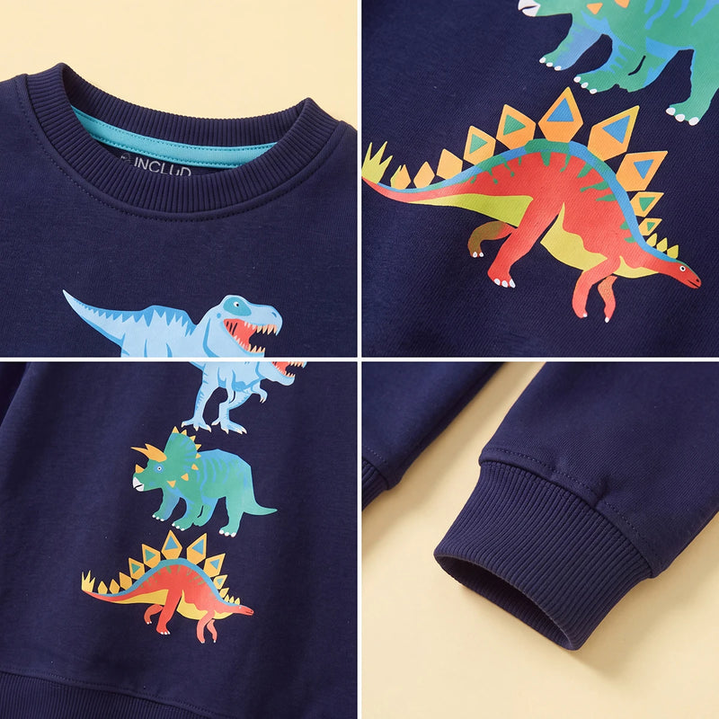 Boys Navy Blue Graphic Long Sleeve Sweatshirt Sweatshirts & Hoodies