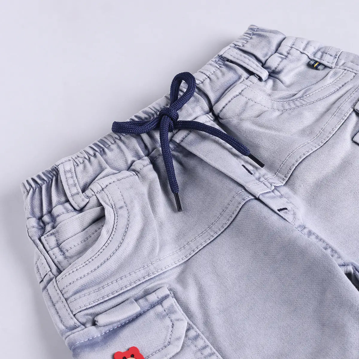 Boys Blue Graphics Short Sleeves T-Shirt With Cargo Shorts Set Sets