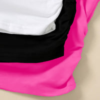 Girls Pink Short Sleeve Round Neck Top (Pack Of 3) Value Packs