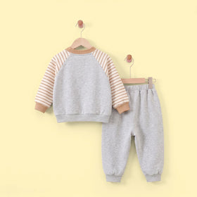 Boys Grey Dog Applique Sweatshirt With Pants Sets 2 pc. Sets