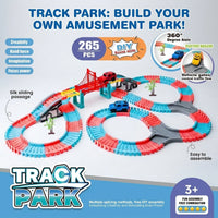 265 PCS DIY Flexible -Electric Rail Car Track with Suspension Bridge- STEM Educational Toy for Boys & Girls Trending Accessories