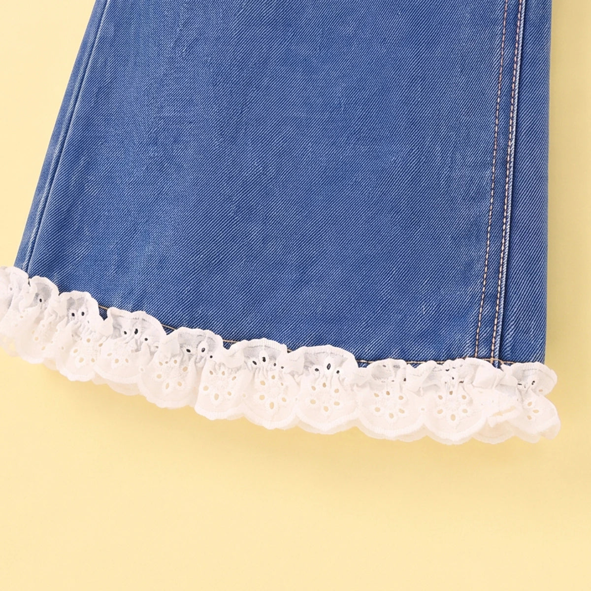 Girls Blue Denim Sleeveless Top with Pants Sets 2 pc. Sets