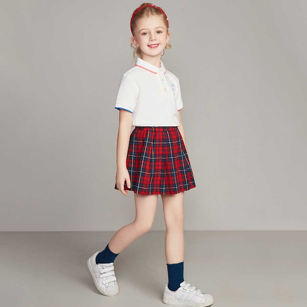Girls Short Sleeve Polo Neck T-Shirt Tshirts   