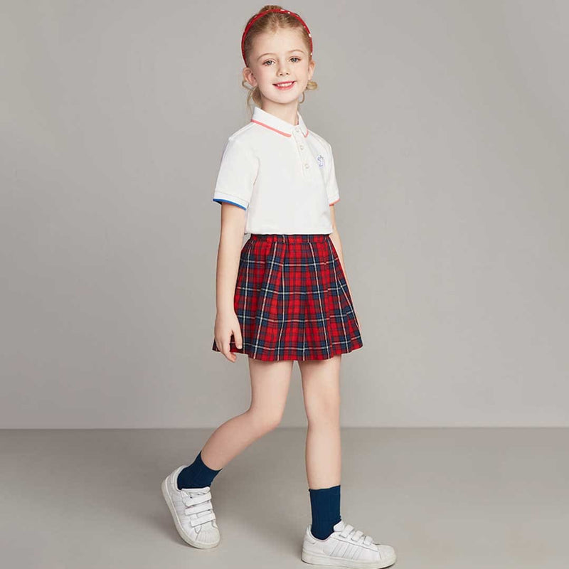 Girls Short Sleeve Polo Neck T-Shirt Tshirts   
