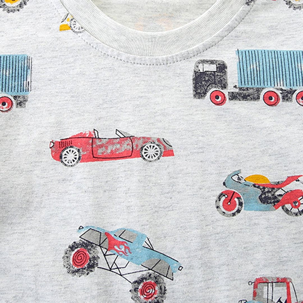 Boys Car Printed Short Sleeves T-Shirt Tshirts   