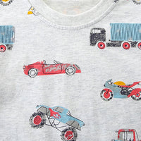 Boys Car Printed Short Sleeves T-Shirt Tshirts   