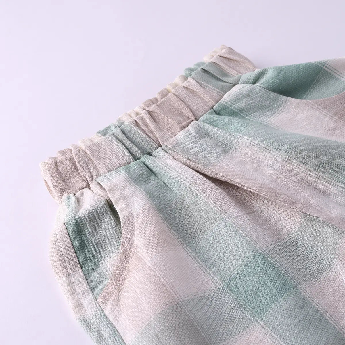 Boys White Golf Print Short Sleeve T-Shirt With Checked Shorts Sets Sets
