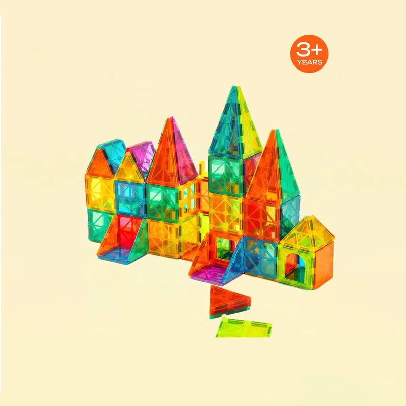 INCLUD 32 Pcs Magnetic Tiles Building Blocks - Build, Create & Explore Trending Accessories Multicolor Onesize