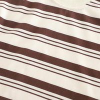 Boys Brown Striped T-Shirt with Denim Dungaree Set Sets