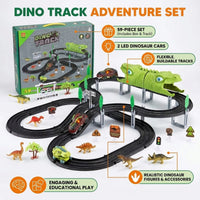 Dinosaur Track Car Toy Set for Kids -59 PCS DIY Race Track with 2 Dino Cars Educational Toy for Boys & Girls Trending Accessories
