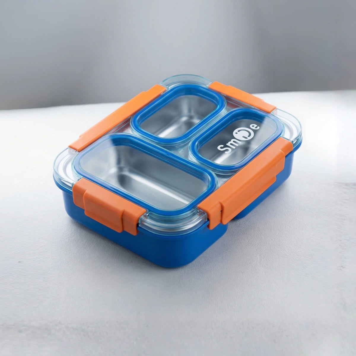 Kids Blue Smart Serve 3-Section Lunch Box Trending Accessories Blue Onesize
