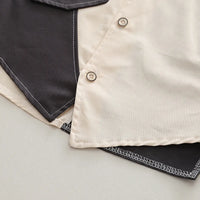 Boys Dark Grey Colorblocked Shirt With Jogger Sets Sets