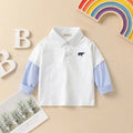 Boys White Long Sleeves Polo T-Shirt Tshirts White 1-2 Y
