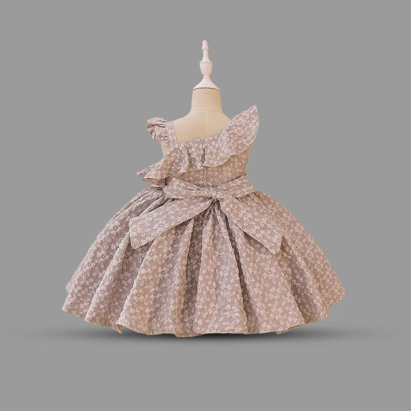 Girls Sleeveless Textured Party Wear Dress Party Dresses   