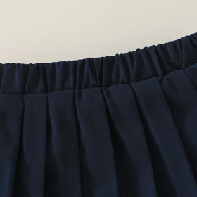 Girls Blue Striped Sleeveless Top With Pleated Skirt Sets 2 pc. Sets