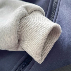 Boys Grey Regular Hooded Sweatshirt With Trouser Sets 3 pc. Sets