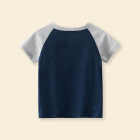 Boys Typography Print Raglan Sleeves T-Shirt Tshirts   