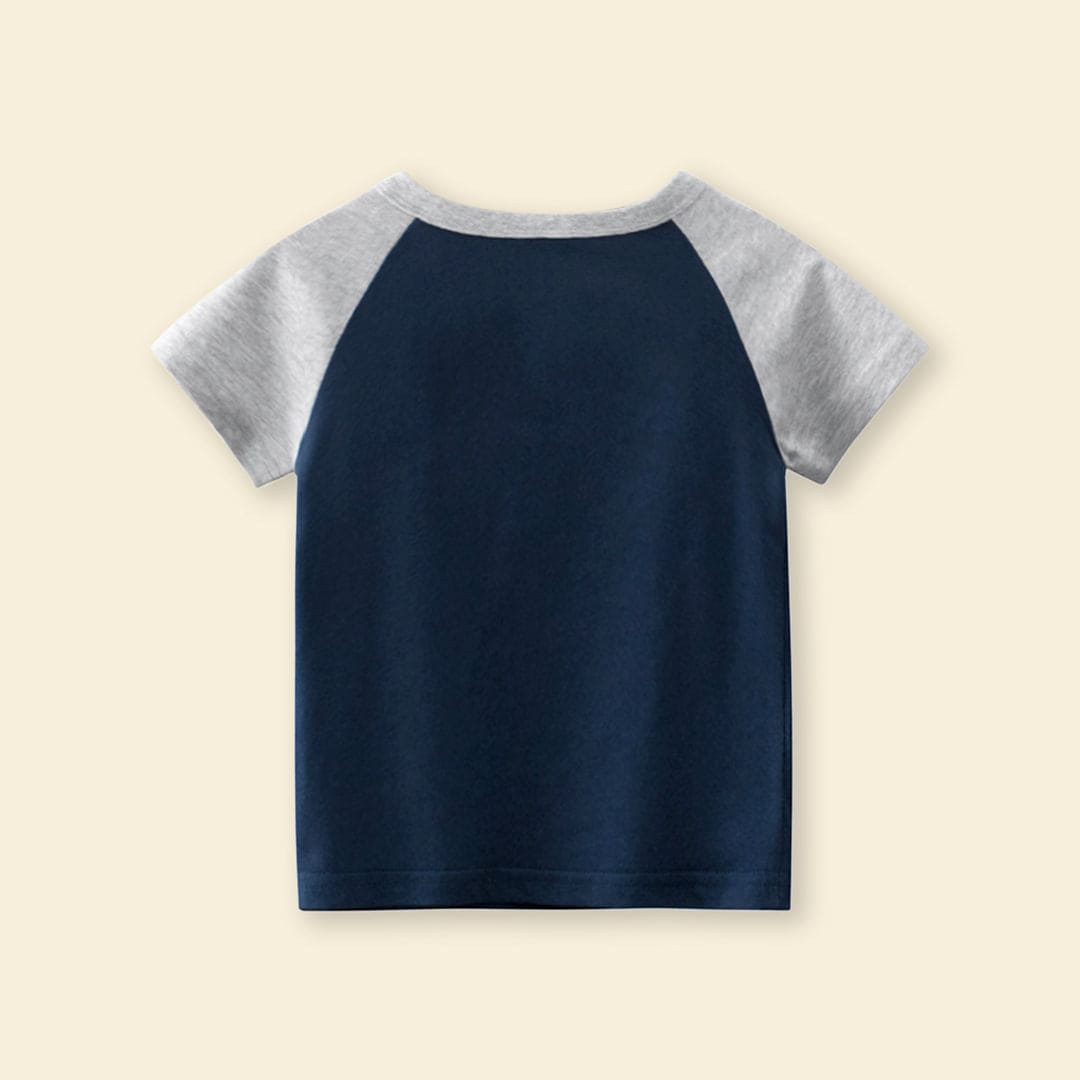 Boys Typography Print Raglan Sleeves T-Shirt Tshirts   