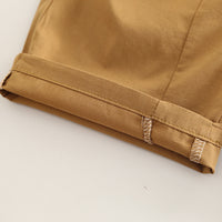 Boys Khaki Printed Short Sleeves T-shirt with Shorts Set Sets