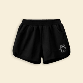 Girls Knitted Shorts Shorts Black 1-2 Y 