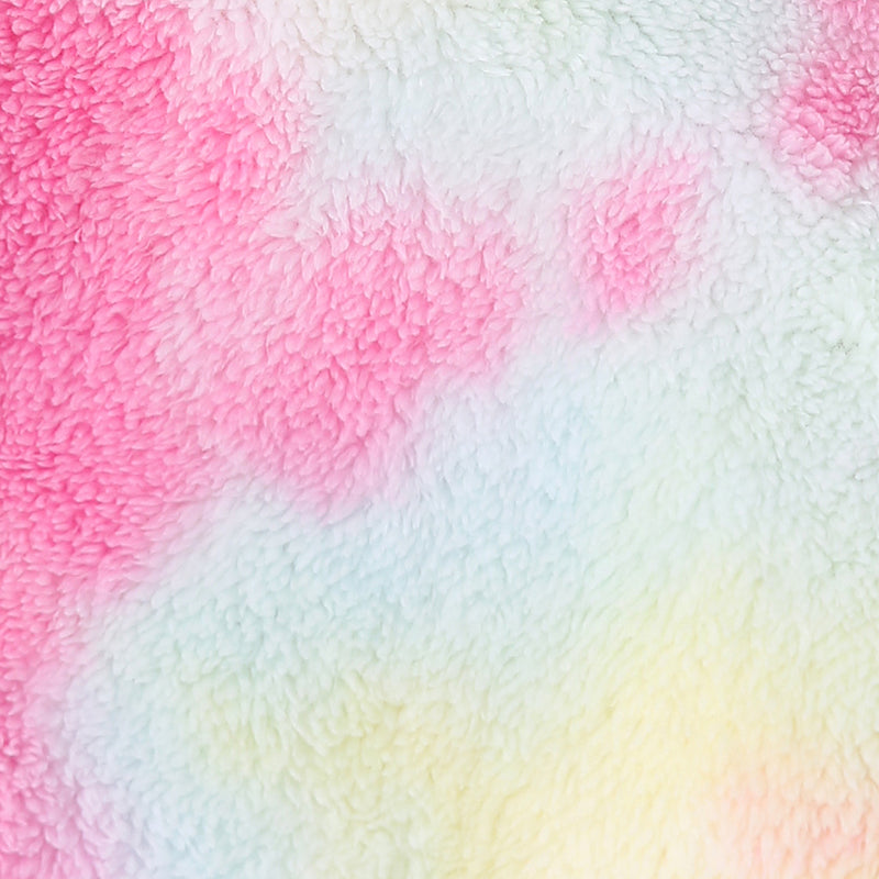 Girls Light Pink Tie Dye Printed Hooded Neck Pullover Winter Sweatshirt Sweatshirts & Hoodies