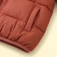 Boys Rust Hooded Zip-up Puffer Jacket Coats & Jackets