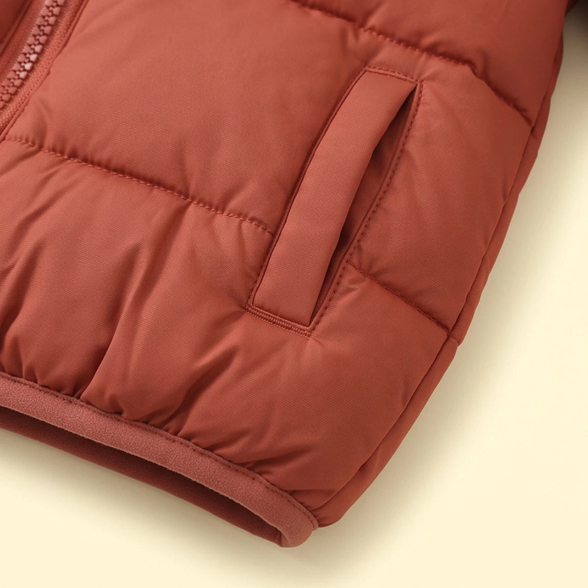 Boys Rust Hooded Zip-up Puffer Jacket Coats & Jackets