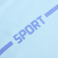 Boys Light Blue Abstract Printed Summer T-Shirt With Shorts Set 2 pc. Sets